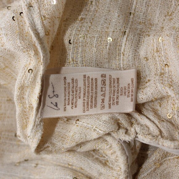 Free People Womens Little Shine Tunic NWT Sequins Cream Size Small Boho Peasant - Picture 6 of 10